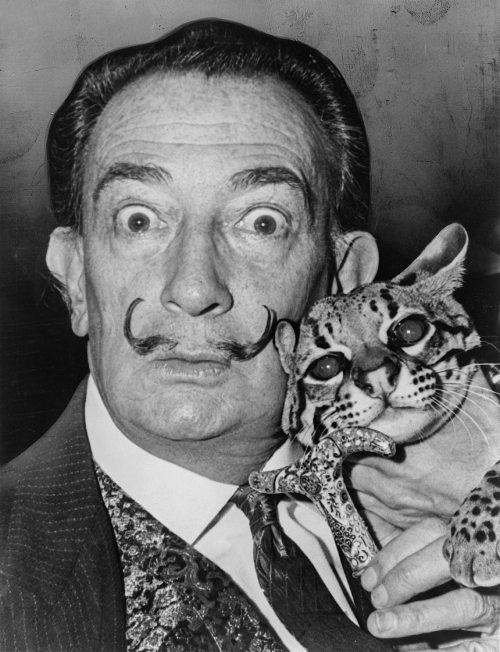 Salvador Dalí, un hombre famoso con un bigote muy particular.