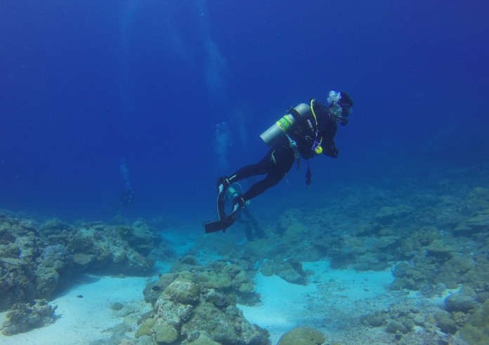 El buceo como un deporte.