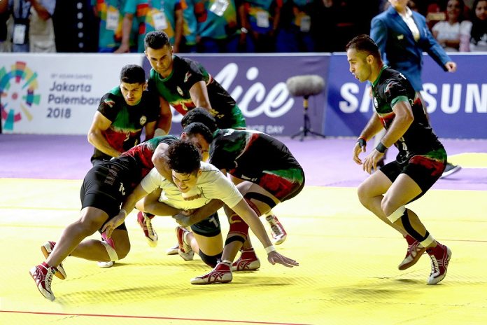 Equipo nacional masculino de kabaddi de Irán en uno de los deportes raros del mundo.