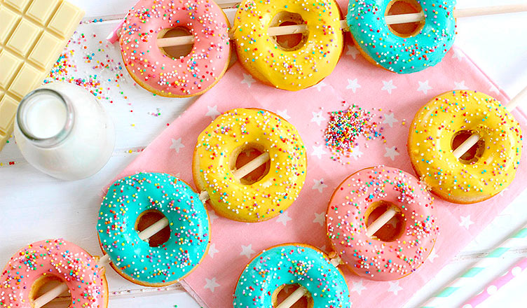 Donuts al horno glaseados