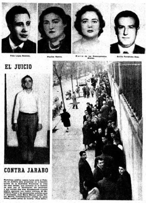 Foto de prensa momentos luego del asesinato perpetrado por José María Jarabo.