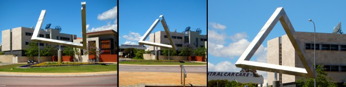 Triángulo Imposible, Brian MacKay y Ahmad Abas, Claisebrook, East Perth, Perth, Australia Occidental..