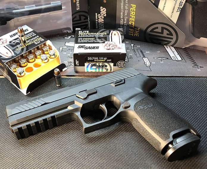 Sig Sauer P320, uno de los tipos de pistolas más famosos.